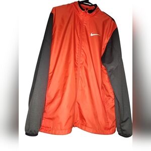 Nike Golf Red and Gray Windbreaker Sporty Lightweight Jacket